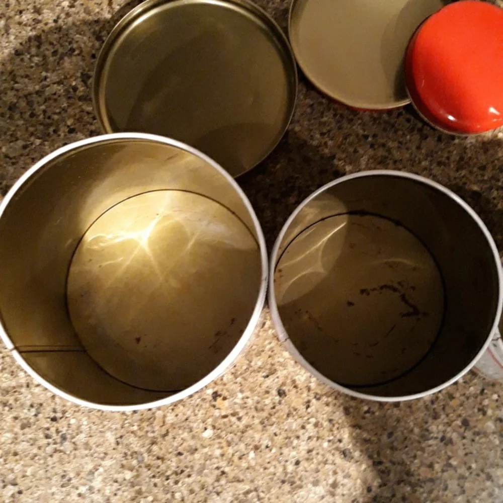 Vintage Tin Nesting Canister Set Of 4 Vintage - Picture 8 of 15